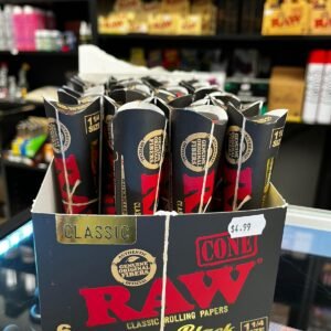Black classic raw prerolled