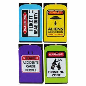 METAL DUAL FLAME LIGHTER MIXED WARNING DESIGNS